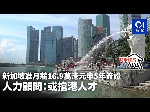 新加坡准月薪16.9萬港元申5年簽證　人力顧問：或搶港人才| 01新聞
